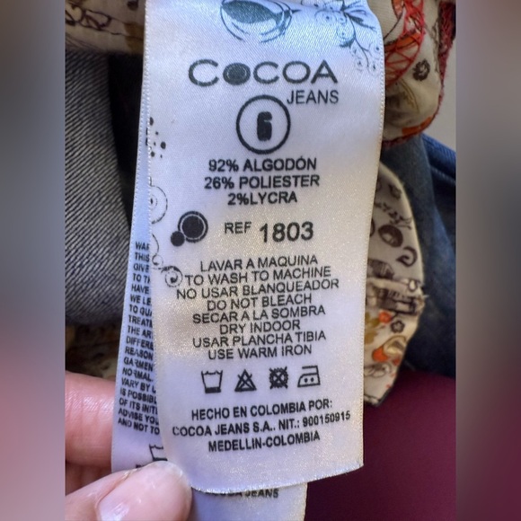 Cocoa Jeans Colombian Jeans Vintage  Size USA 6 Acid Wash Jeans. Pockets Button - Picture 3 of 16